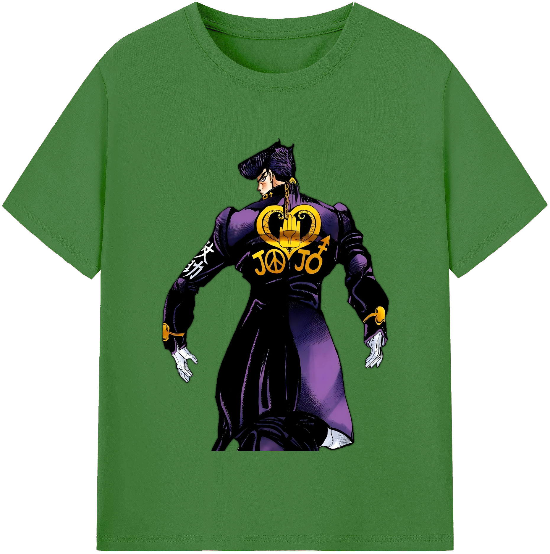（画像用） ジョジョの奇妙な冒険 ひがしかた じょうすけ JoJo's Bizarre Adventure Higashikata Josuke レディースカジュアルプリントTシャツ（綿100％）